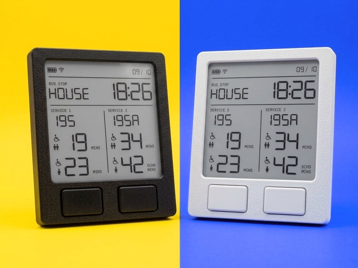 Black and white BuzzStop devices side by side.